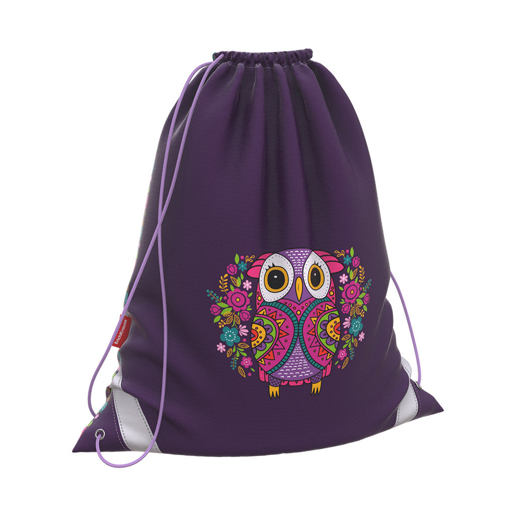 Bolsa para calzado ErichKrause 365x440mm Flower Owl