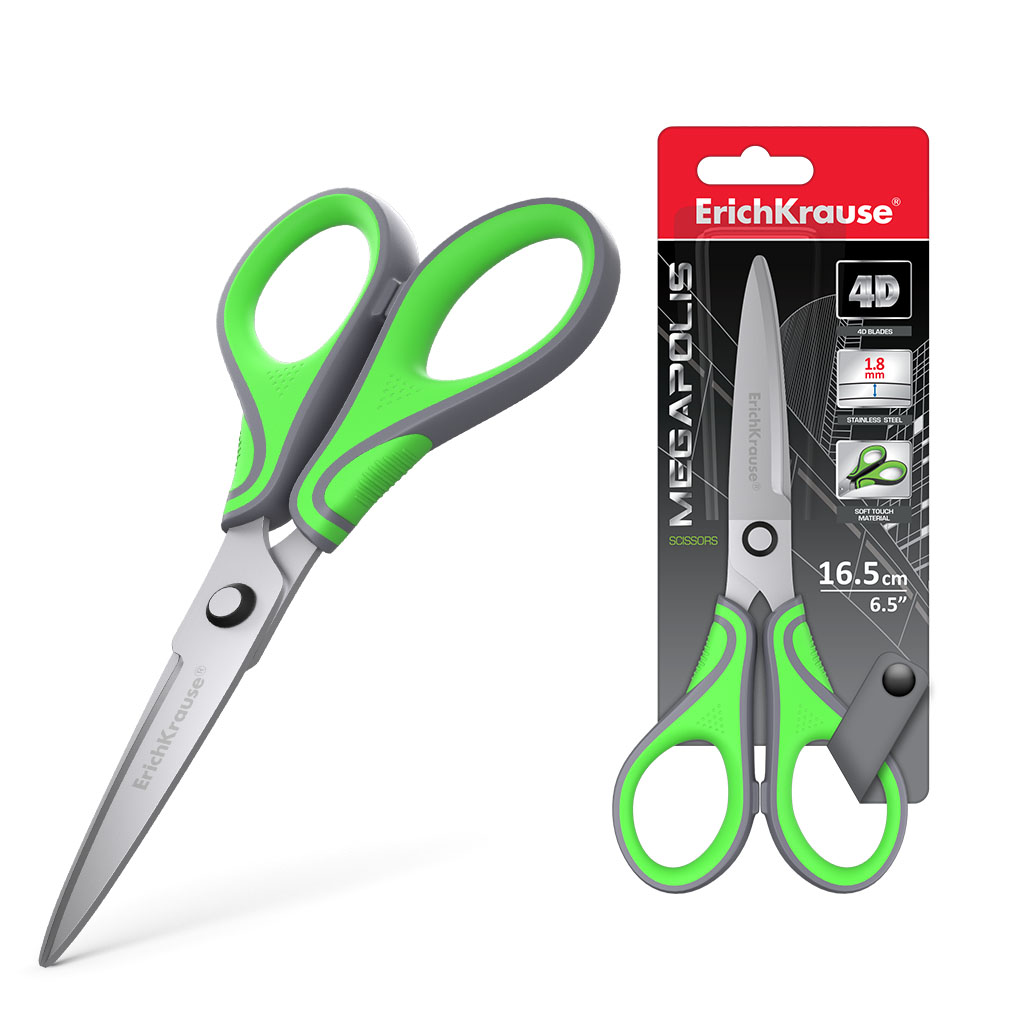 Scissors Erichkrause Megapolis 16 5 Sm Blister 1 Pc