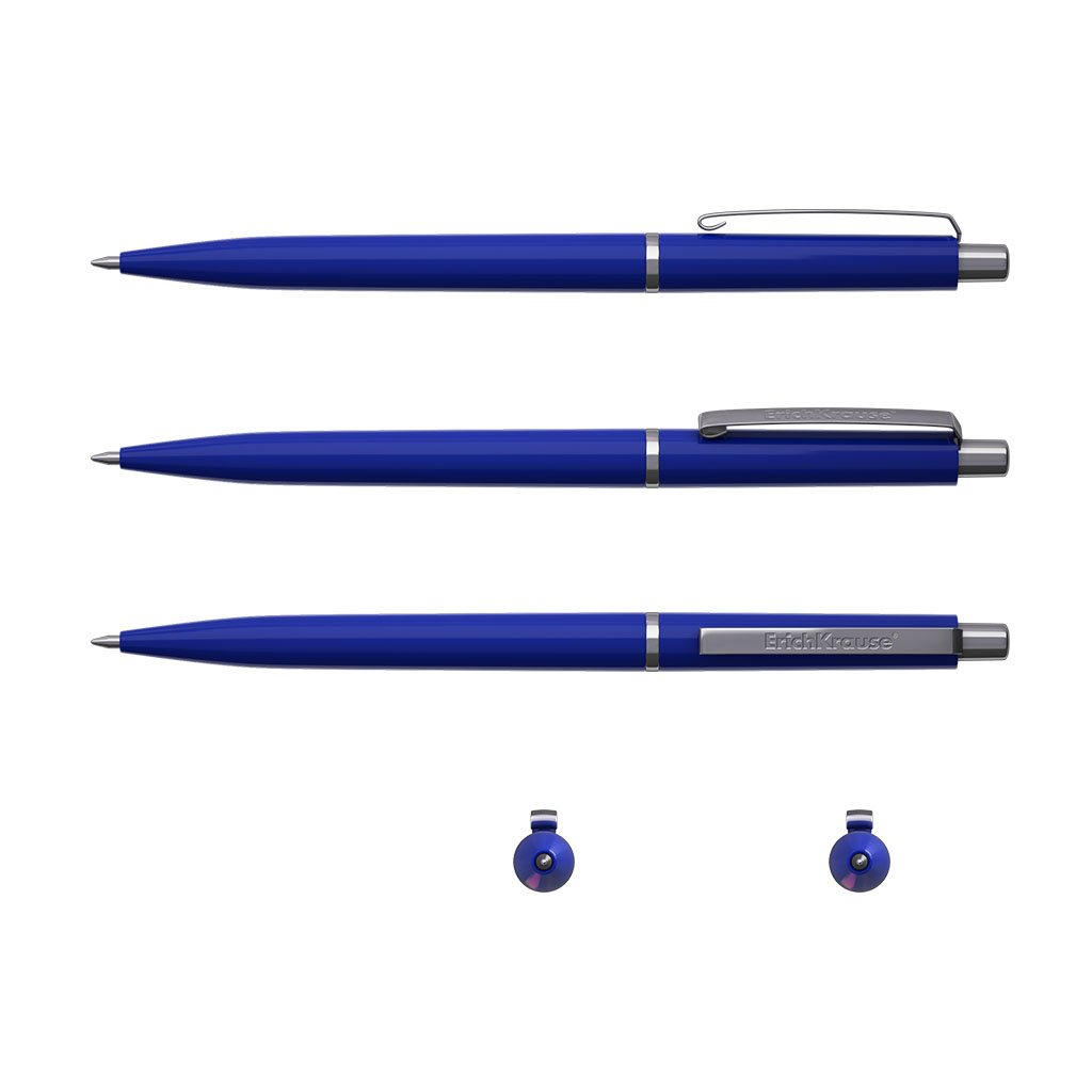 Retractable ballpoint pen ErichKrause® Smart, ink color: blue (blister 1  pc.)