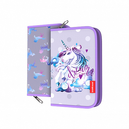 Пенал-книжка без наполнения ErichKrause 135x205x30мм Dream Unicorn